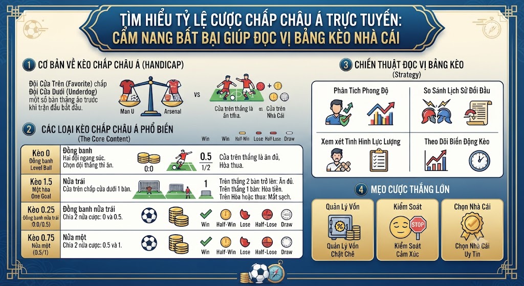 tỷ lệ cược chấp châu á trực tuyến