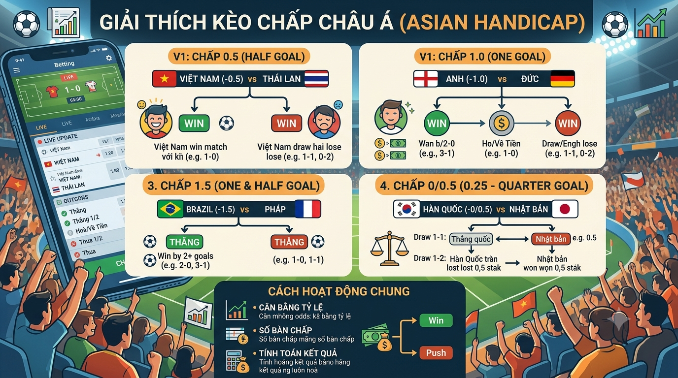 giải thích kèo chấp châu á