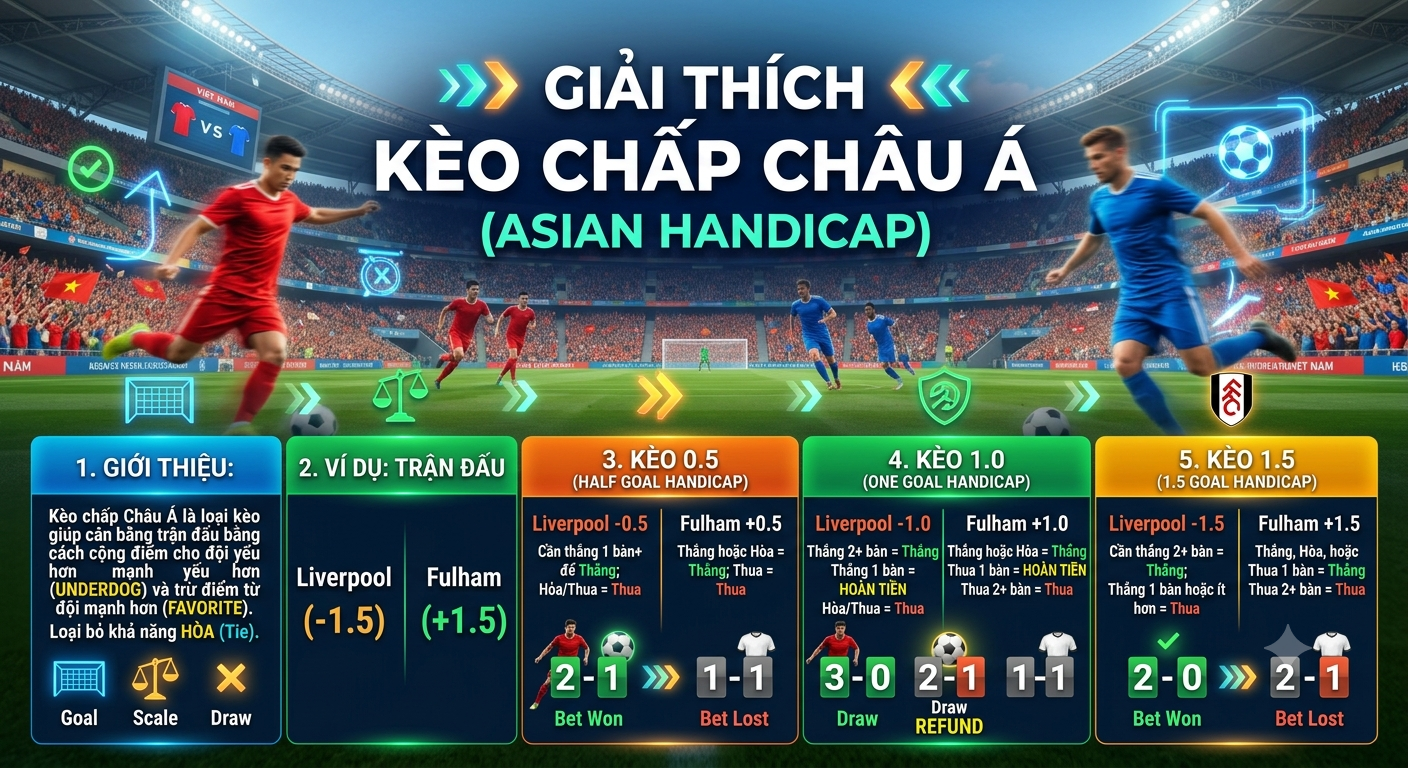 giải thích kèo chấp châu á