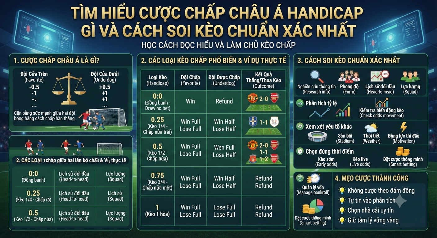 cược chấp châu á handicap là gì